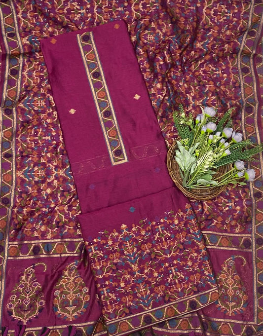 जामदानी ग्रीन सूट फैब्रिक / कॉटन बाज़ार पीटी 2