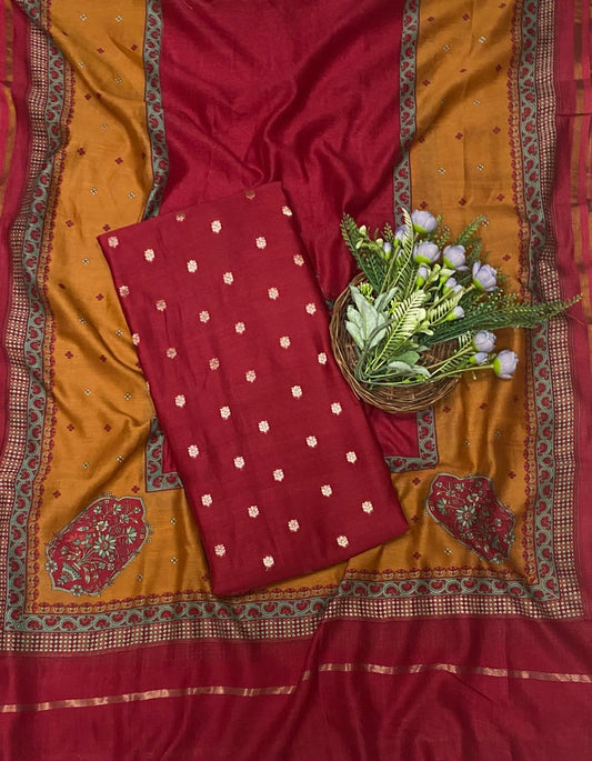 जॉर्जेट सी ग्रीन सूट फ़ैब्रिक / ईज़ी ब्रीज़ी PT-3