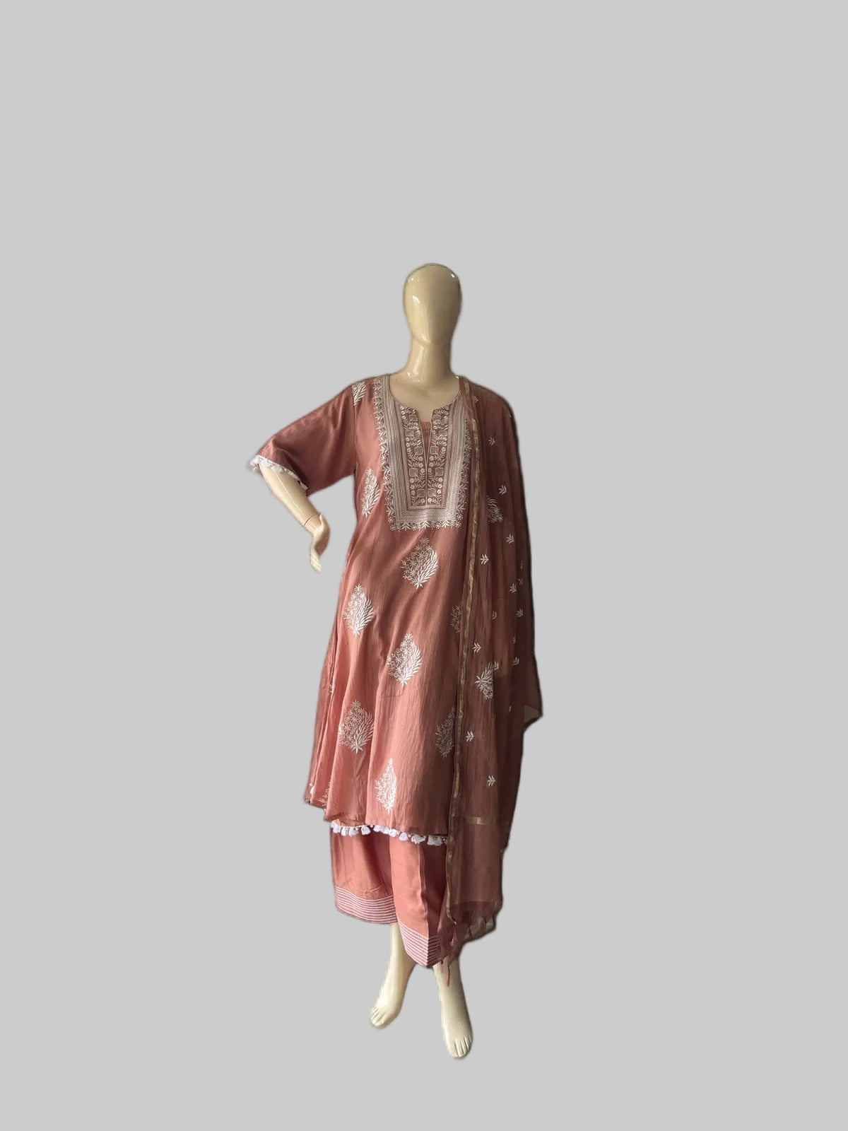 Mul Cotton Nude Brown Stitched Suit / CKC Stitched Suits