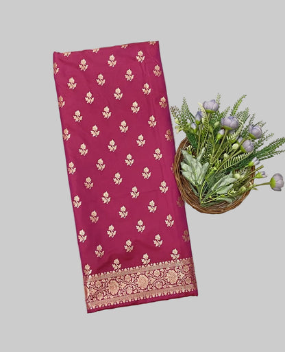 634C Banarasi Silk Dark Majenta Suit Fabric / CKC Banarasi Edit