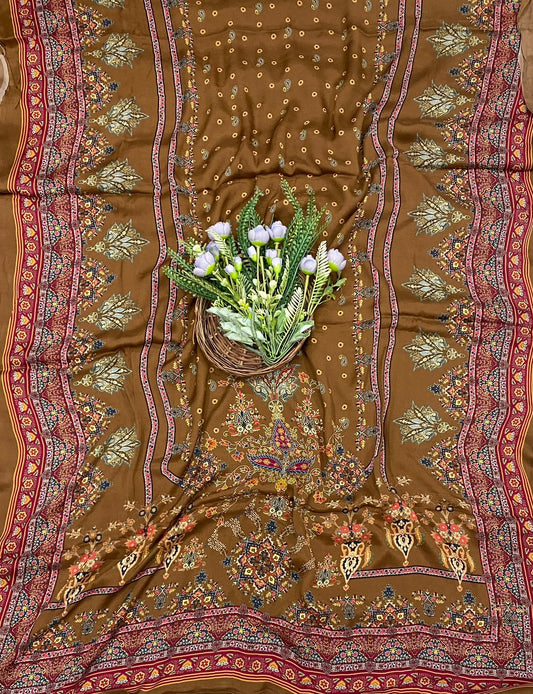 710C Crepe Brown Suit Fabric / CKC Crepe Suits