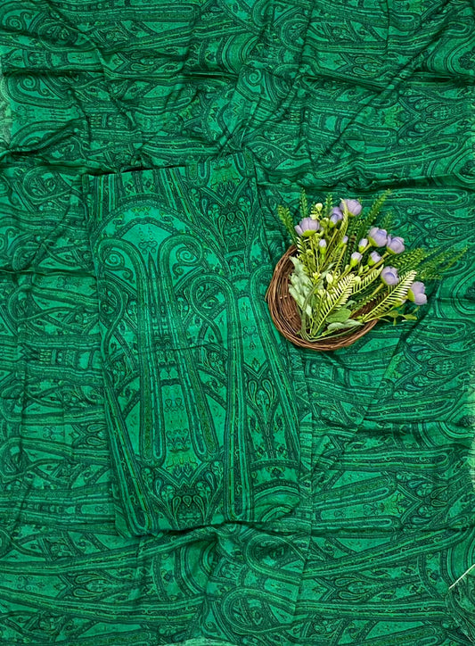 704C Crepe Green Suit Fabric / CKC Crepe Suits