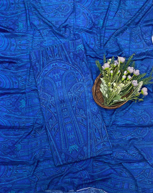 705C Crepe Blue Suit Fabric / CKC Crepe Suits