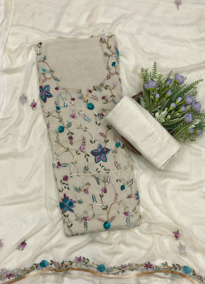 722C Georgette Skin  Suit Fabric / CKC Georgette Suits
