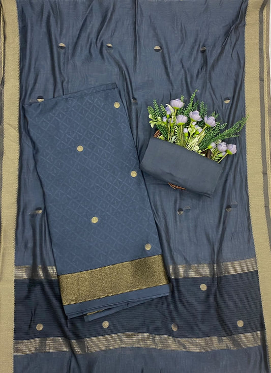 जामदानी ग्रीन सूट फैब्रिक / कॉटन बाज़ार पीटी 2
