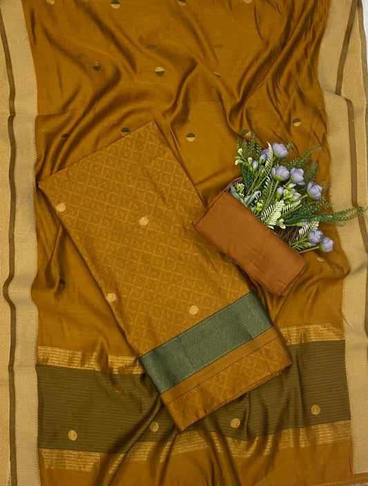 जामदानी ग्रीन सूट फैब्रिक / कॉटन बाज़ार पीटी 2