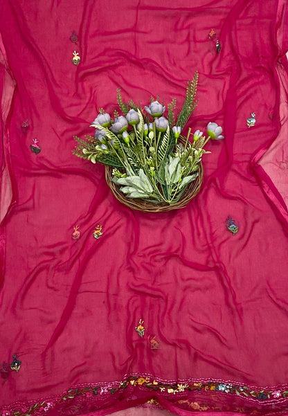 759C Georgette Hot Pink Suit Fabric / CKC Georgette Suits