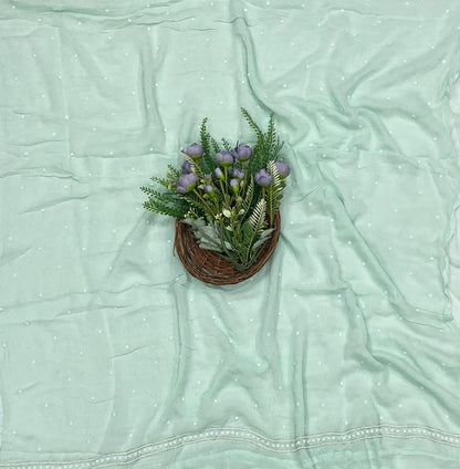 776C Lakhnavi Georgette Light Sea Green Suit Fabric/ CKC Lakhnavi Suits