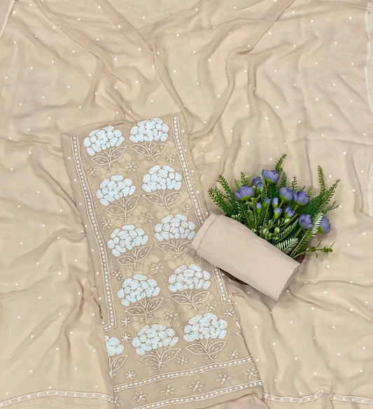 774C Lakhnavi Georgette Light Skin Suit Fabric/ CKC Lakhnavi Suits