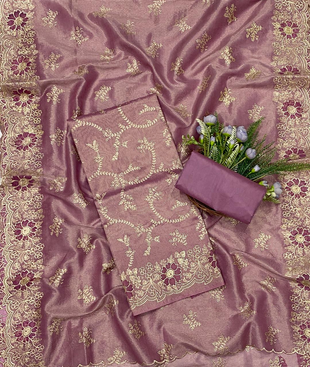 830C Shimmer Purple Suit Fabric / CKC Banarasi Edit