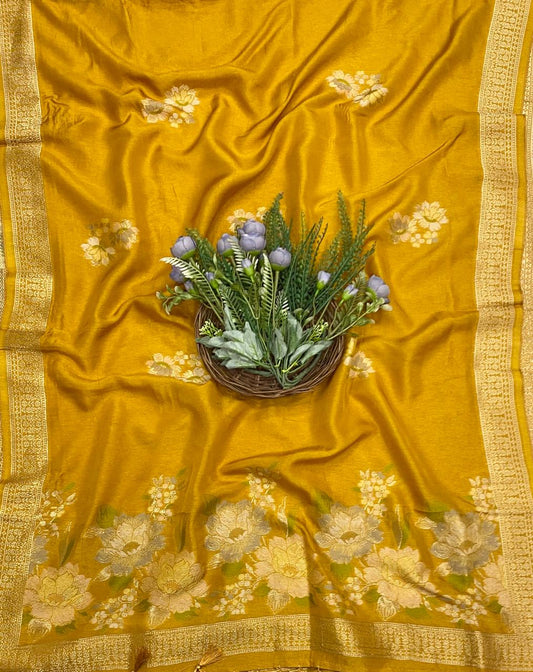 826C Dola Silk Mustard Suit Fabric/ CKC Partywear Collection