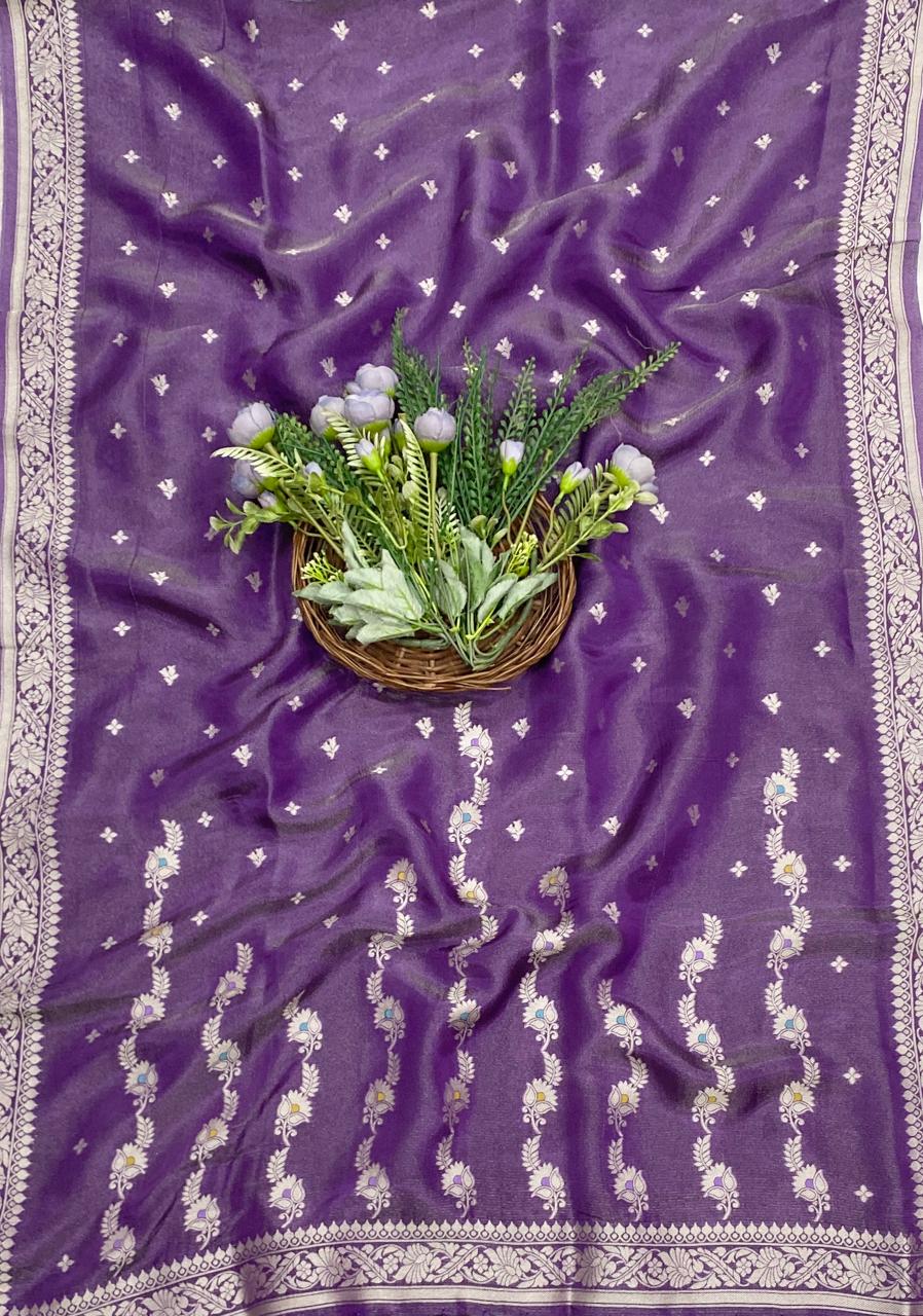 821C Banarasi Silk Purple Suit Fabric / CKC Banarasi Edit