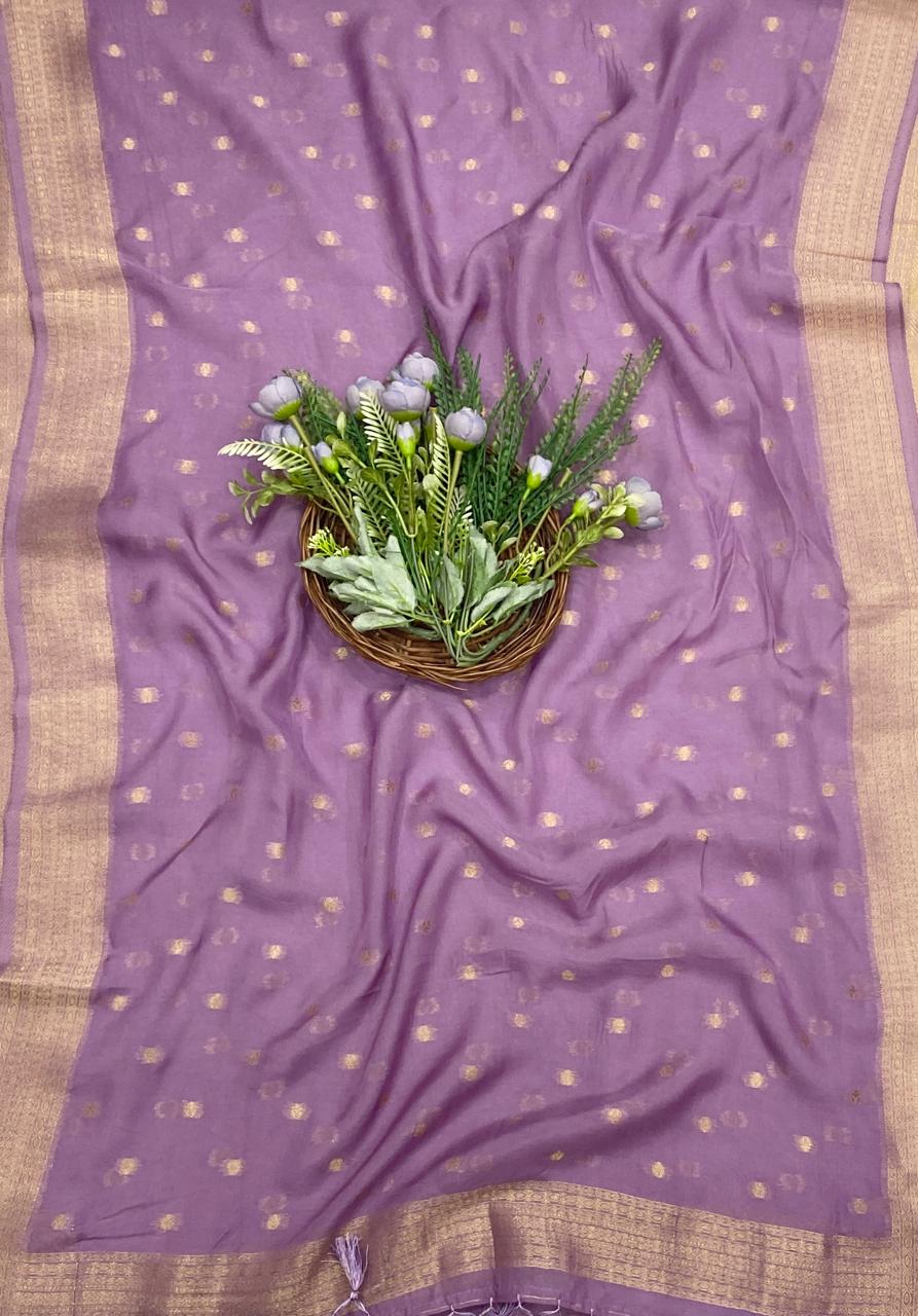 835C Banarasi Brocade Mauve  Suit Fabric / CKC Banarasi Edit