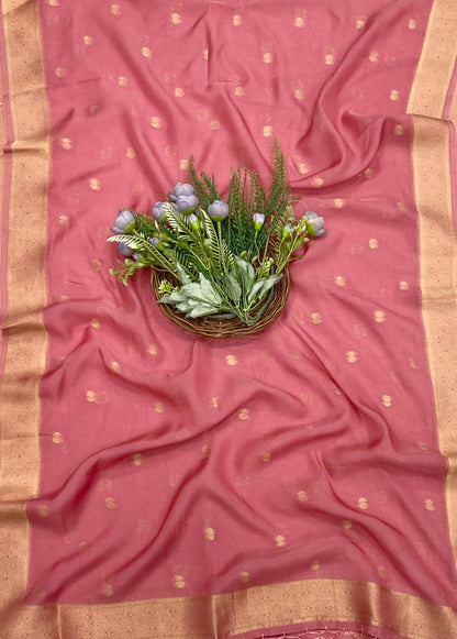 836C Banarasi Brocade Mauve  Suit Fabric / CKC Banarasi Edit