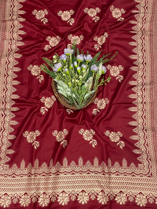 813C Pashmina Red Suit Fabric/ CKC Winter Suits