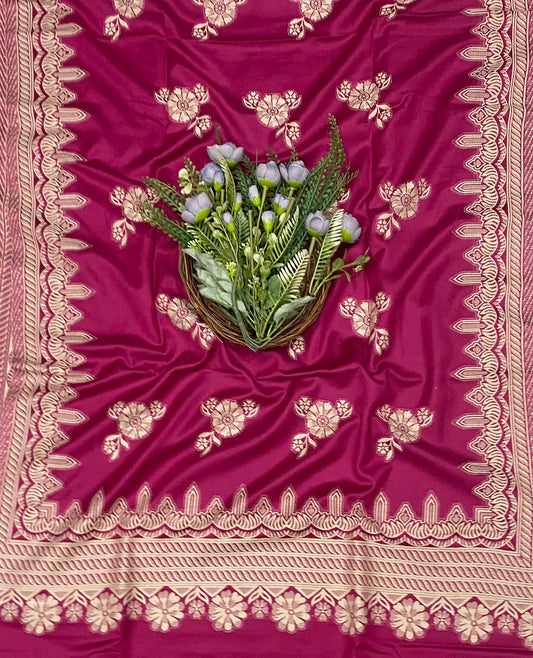 812C Pashmina Hot Pink Suit Fabric/ CKC Winter Suits