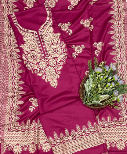 812C Pashmina Hot Pink Suit Fabric/ CKC Winter Suits