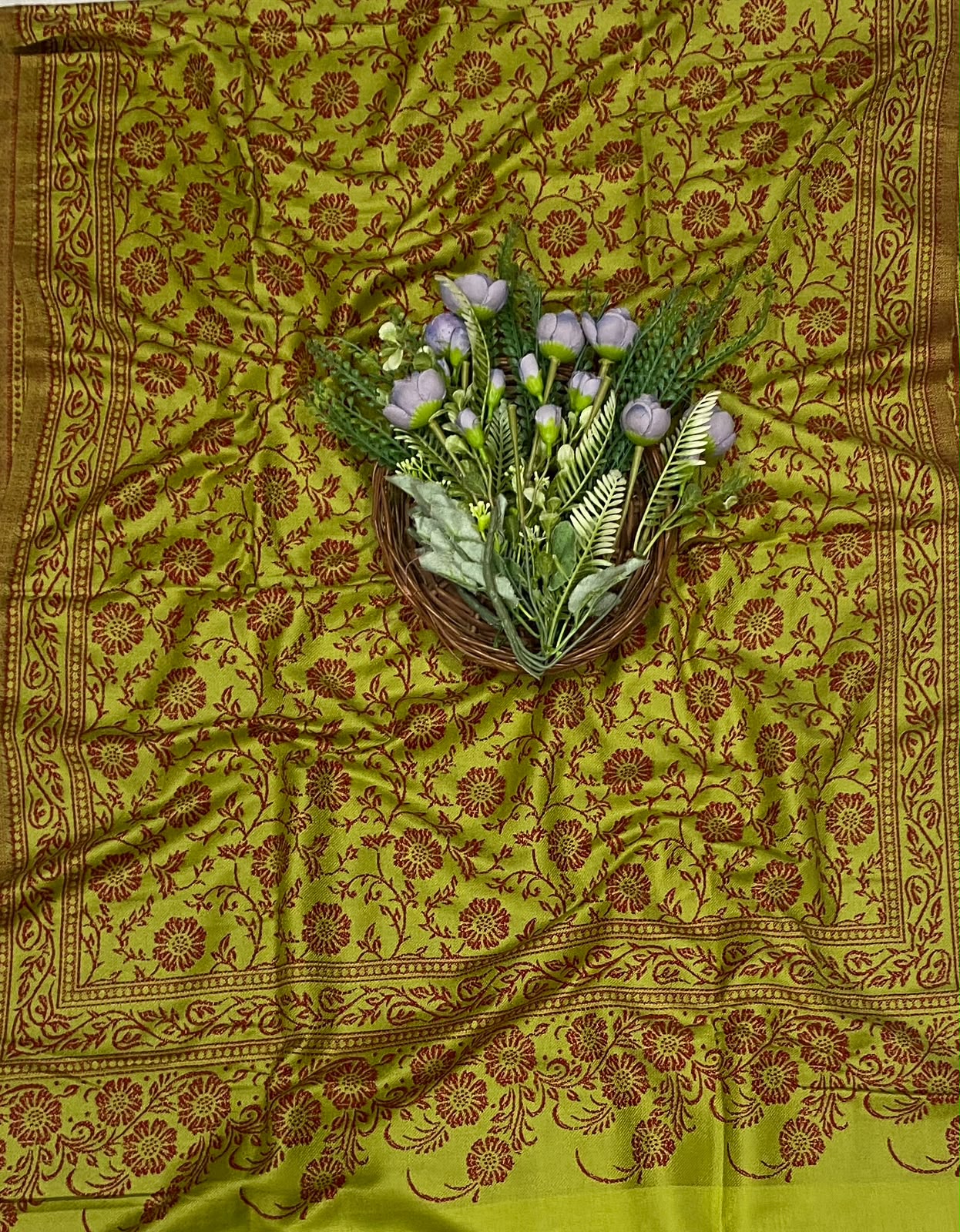 786C Pashmina Green Suit Fabric/ CKC Winter Suits