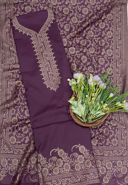 781C Pashmina Purple Suit Fabric/ CKC Winter Suits
