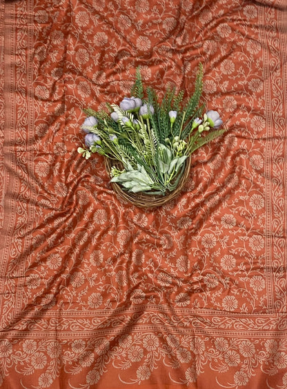 780C Pashmina Orange Suit Fabric/ CKC Winter Suits