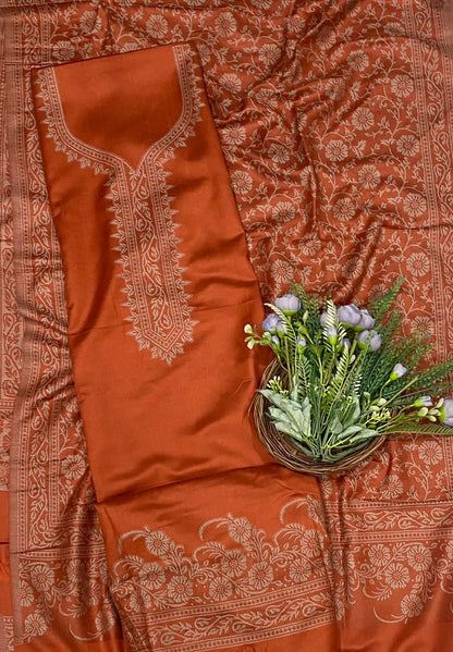 780C Pashmina Orange Suit Fabric/ CKC Winter Suits