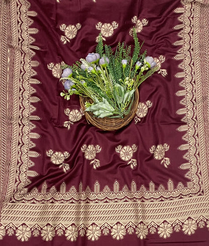810C Pashmina Maroon Suit Fabric/ CKC Winter Suits
