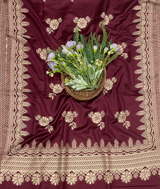 810C Pashmina Maroon Suit Fabric/ CKC Winter Suits