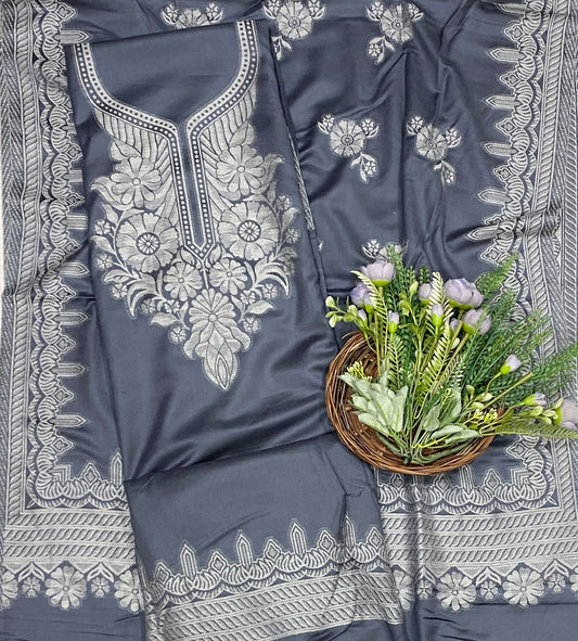 809C Pashmina Dark Grey Suit Fabric/ CKC Winter Suits
