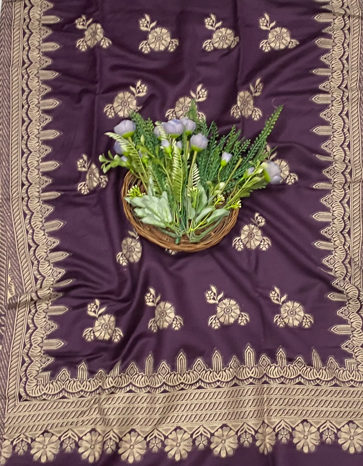 814C Pashmina Purple Suit Fabric/ CKC Winter Suits