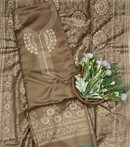 787C Pashmina Brown Suit Fabric/ CKC Winter Suits