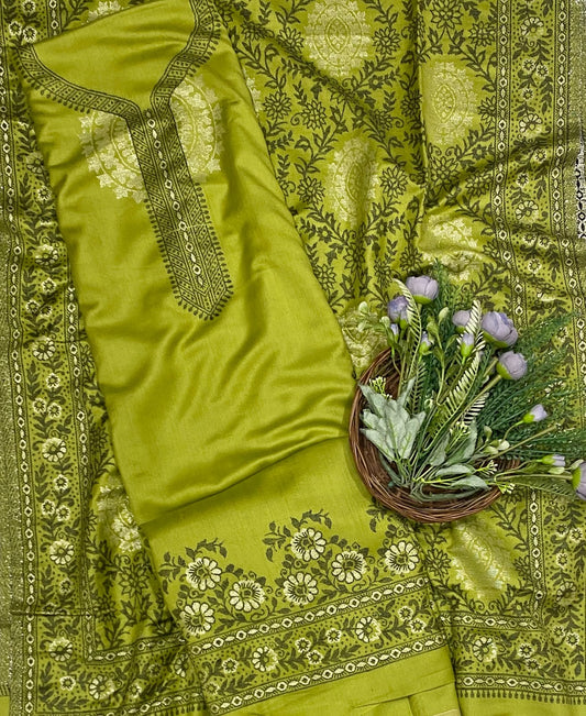 789C Pashmina Green Suit Fabric/ CKC Winter Suits