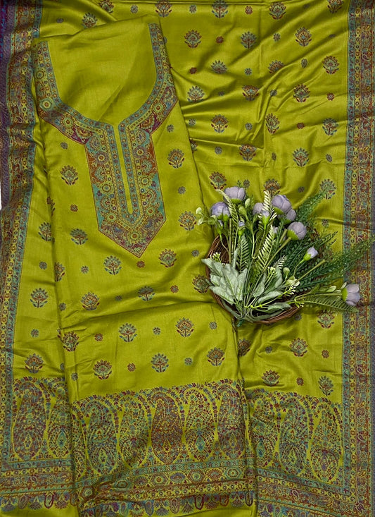 799C Pashmina Green Suit Fabric/ CKC Winter Suits