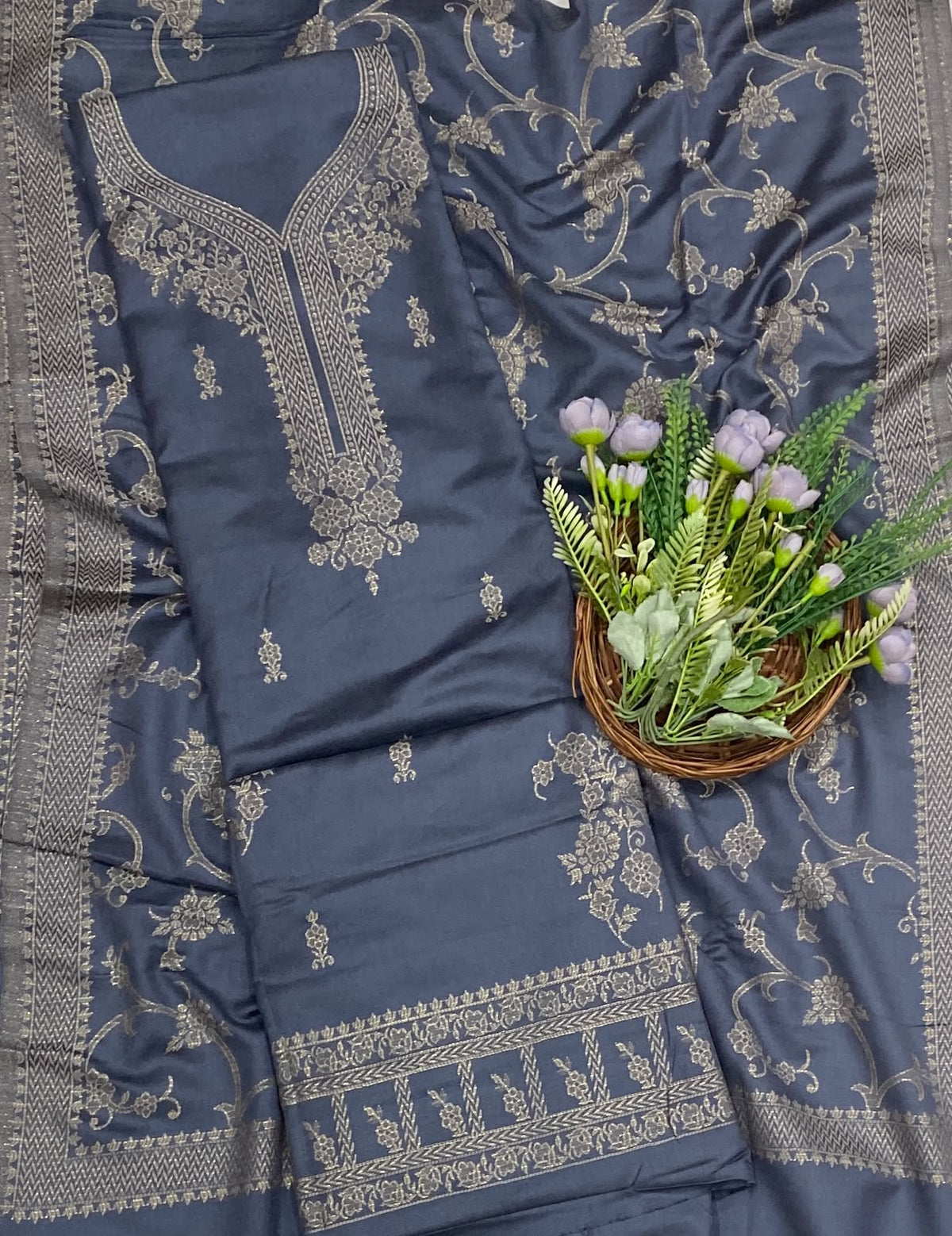 639C Pashmina Grey Suit Fabric/ CKC Winter Suits
