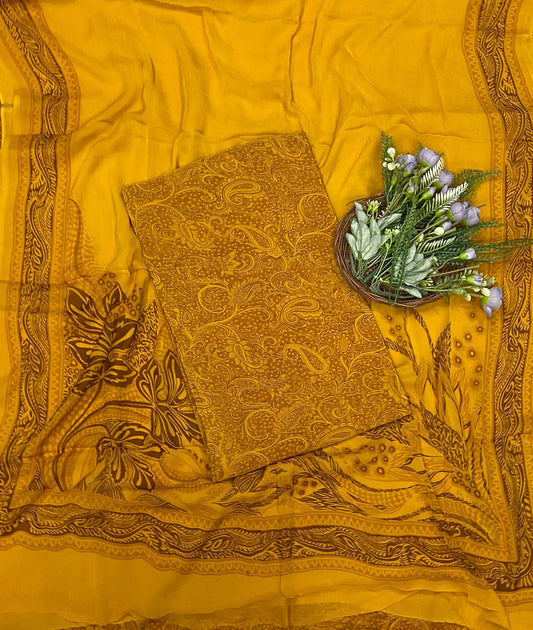 Crepe Mustard Suit Fabric - Studio CKC