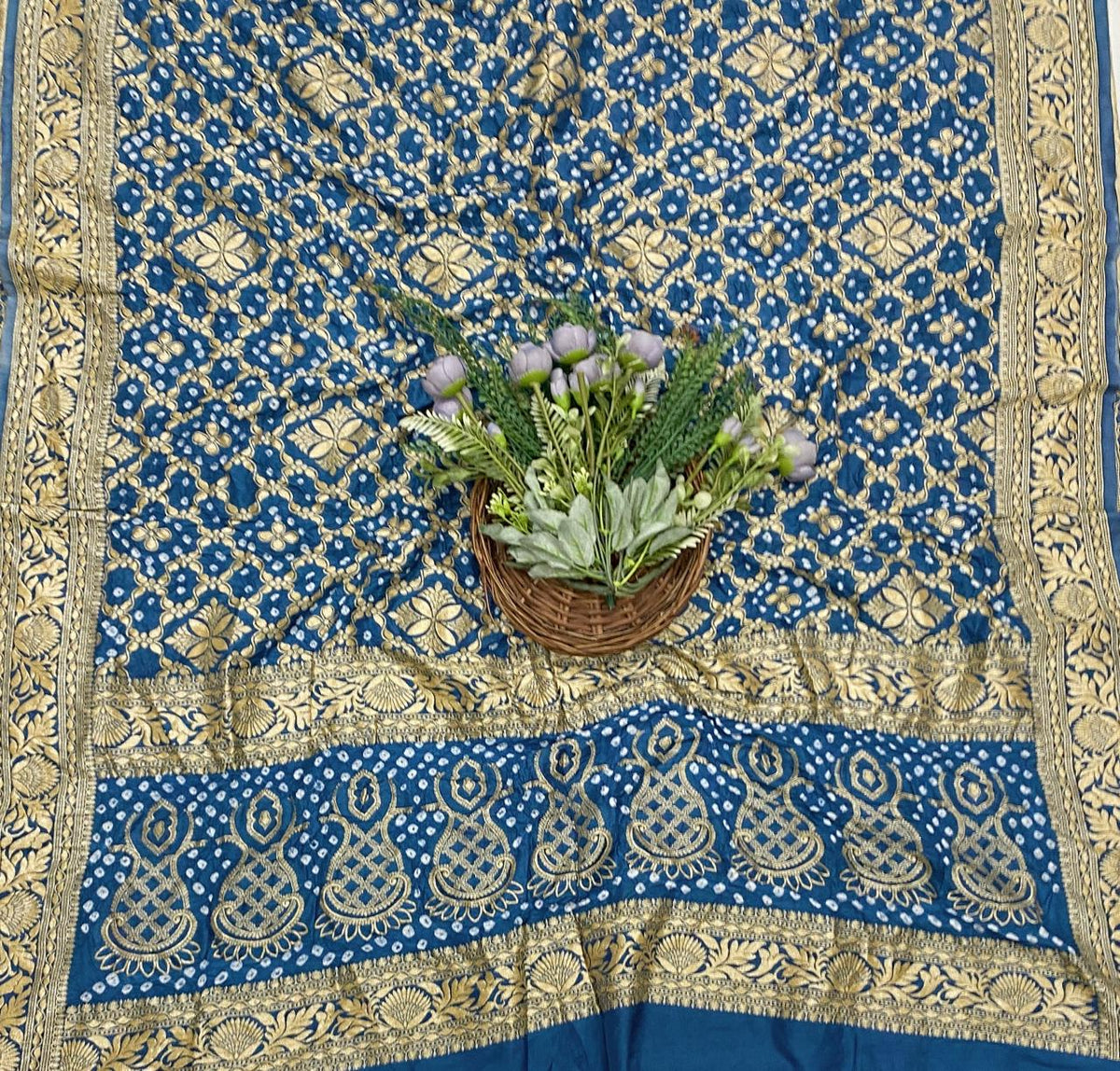 966C Malai Silk Dark Blue Suit Fabric / CKC Jaipuri Suits