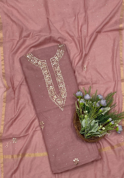 970C Pure Mul Cotton Dusty Pink Suit Fabric / CKC Mul Cotton