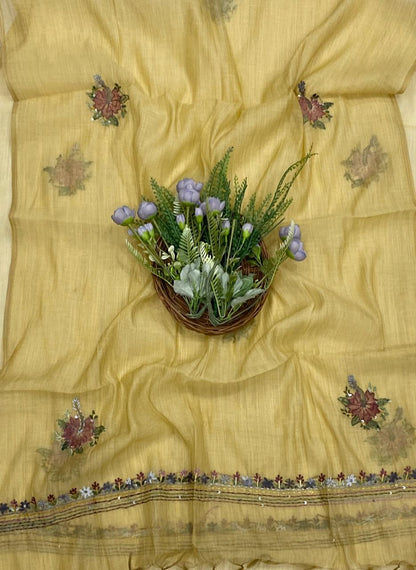 953C Mul Chanderi Skin Suit Fabric/ CKC Mul Cotton