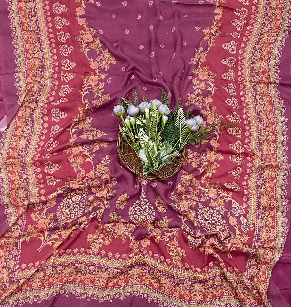 3D Crepe Purple Suit Fabric / CKC Crepe Suits