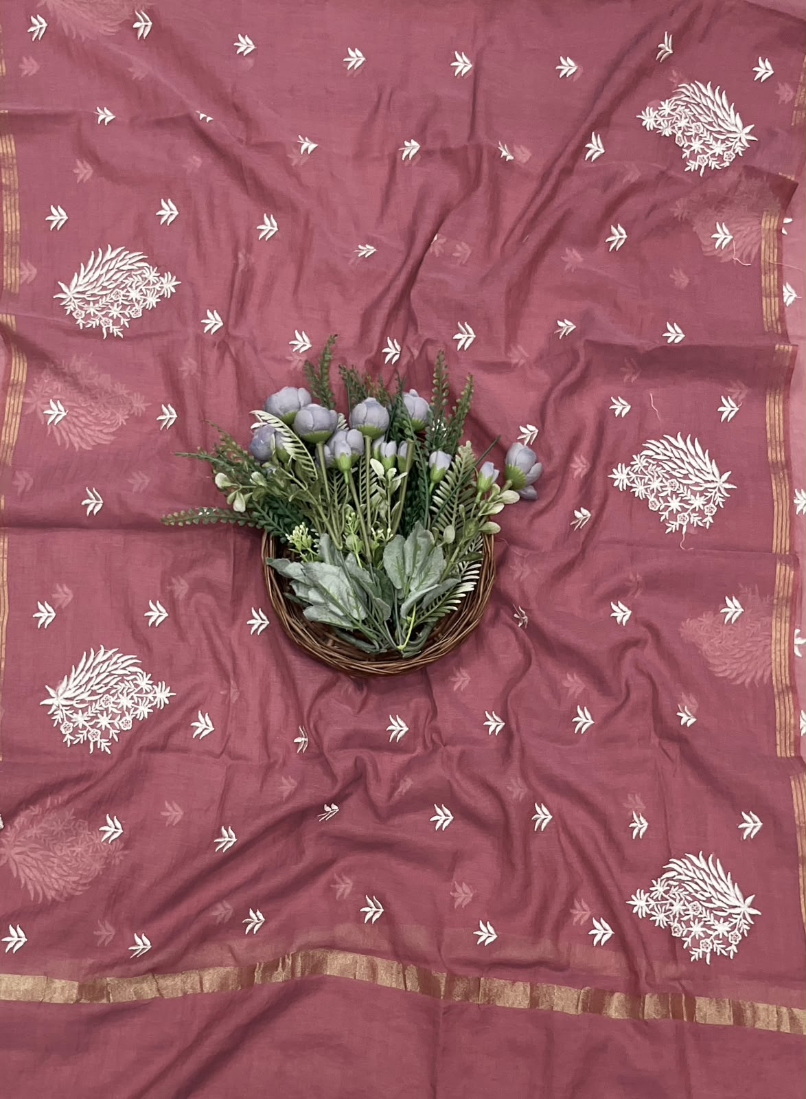 50B Mul Cotton Dusty Pink Color Suit Fabric / CKC Mul Cotton