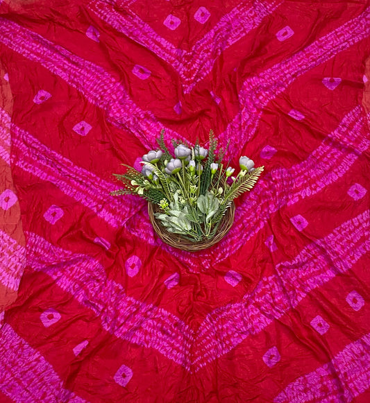6D Tabby Silk Dark Magenta Dupatta Fabric - Studio CKC