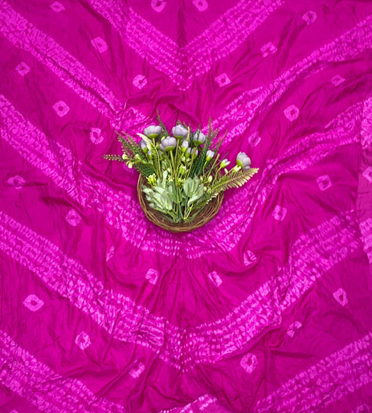 7D Tabby Silk Rani Pink Dupatta Fabric - Studio CKC
