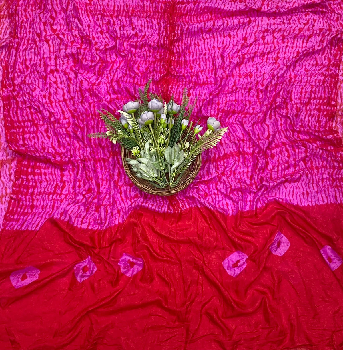 5D Tabby Silk Magenta Dupatta Fabric - Studio CKC