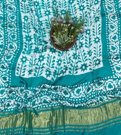 52D Modal Silk Sea Green Suit Fabric / CKC Jaipuri Suits