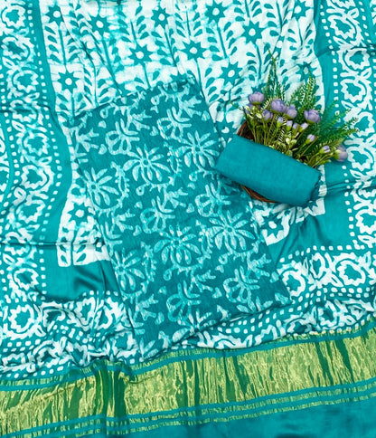 52D Modal Silk Sea Green Suit Fabric / CKC Jaipuri Suits