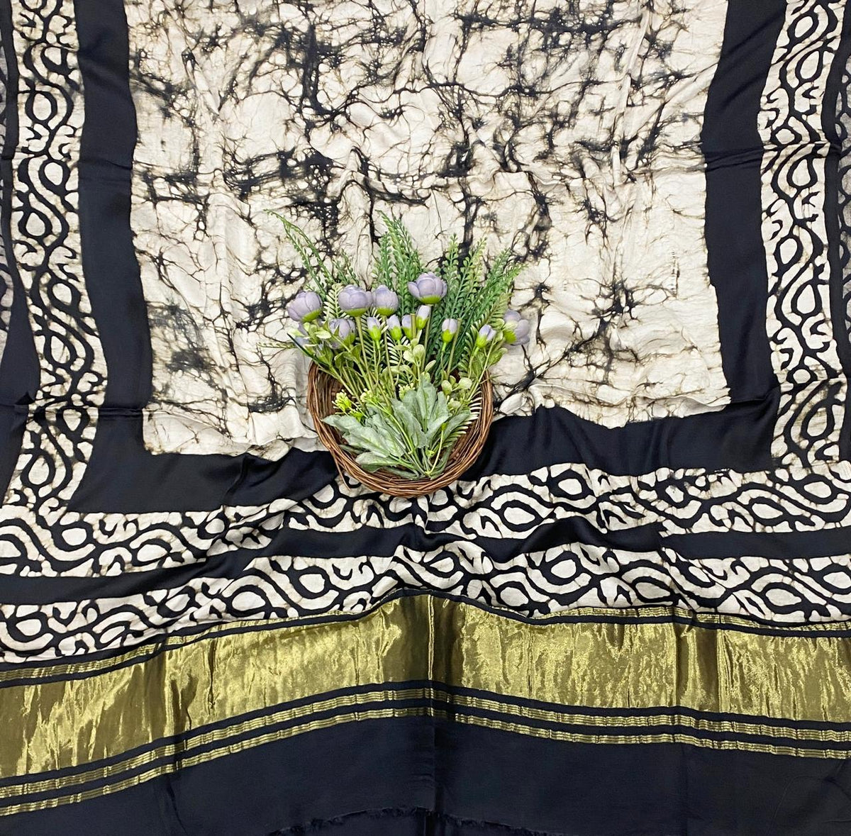 57D Modal Silk Black Suit Fabric / CKC Jaipuri Suits