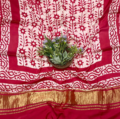60D Modal Silk Dark Pink Suit Fabric / CKC Jaipuri Suits