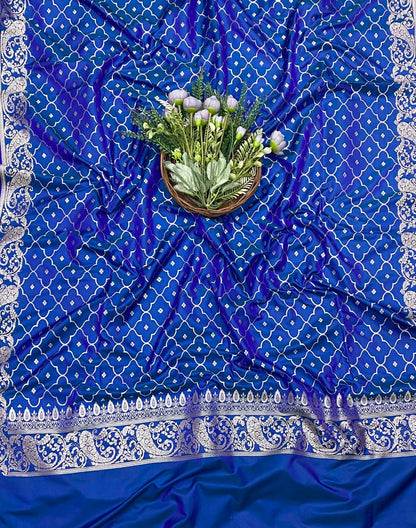 96D Banarasi Silk Royal Blue Suit Fabric / CKC Banarasi Edit