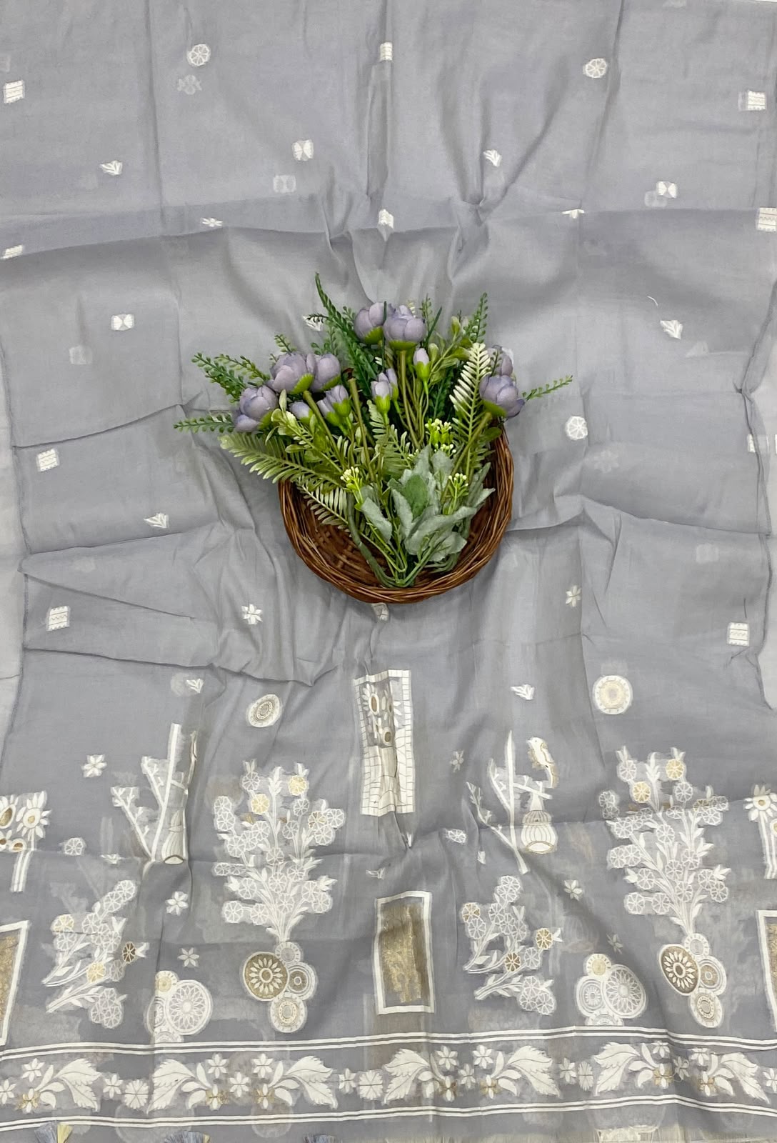 138D Mul Cotton Dusty Lilac Suit Fabric / CKC Mul Cotton