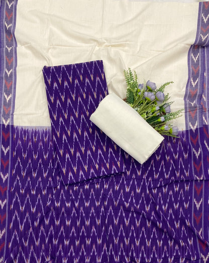111D Cotton Purple suit Fabric / CKC Cotton Bazaar