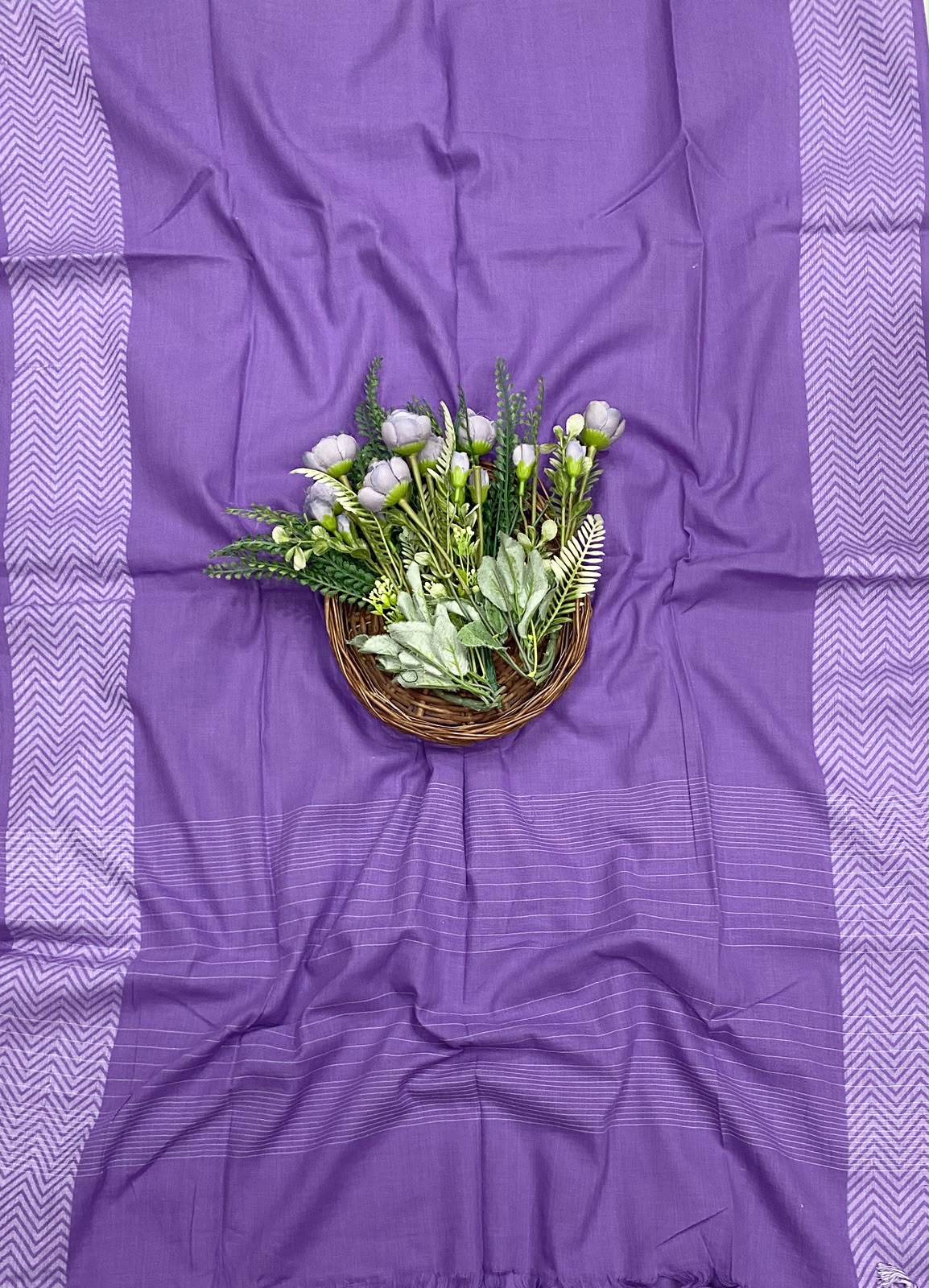 99D Cotton Purple suit Fabric / CKC Cotton Bazaar